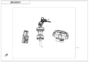 F01-B LOCK KIT(WITH FUEL TANK LOCK)