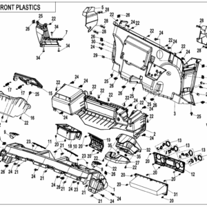 F04-2-B FRONT PLASTICS(INSTALL BLACK-AND-WHITE DISPLAY DASHBOARD)