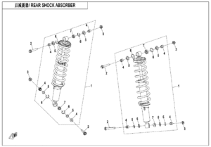 F06-2-E REAR SHOCK ABSORBER(OIL,YiTong)