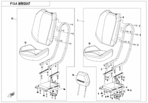 F13-A SEAT(BLACK@^RED)
