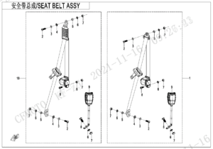 F34-3 SEAT BELT ASSY(BACK SEAT)