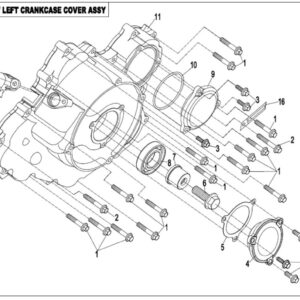 Víko levého bloku motoru