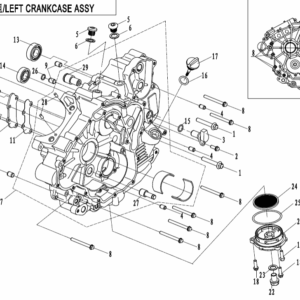 E01-1 LEFT CRANKCASE ASSY.