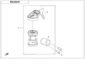 F01-B LOCK KIT(WITH STEERING WHEEL LOCK)