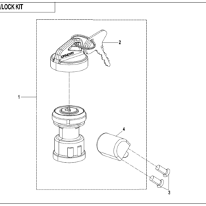 F01-B LOCK KIT(WITH STEERING WHEEL LOCK)