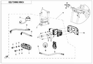 F15‑2-B‑V3 TOWING WINCH(NYLON ROPE, ALUMINUM HOLDER)