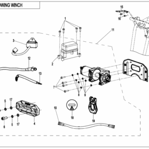 F15-2-B-V3 TOWING WINCH(NYLON ROPE, ALUMINUM HOLDER)