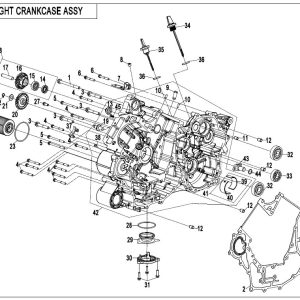 E01-2-V2 RIGHT CRANKCASE ASSY