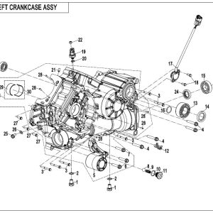 E01-1 LEFT CRANKCASE ASSY