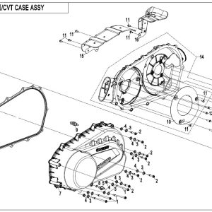 E01-3-V2 CVT CASE ASSY