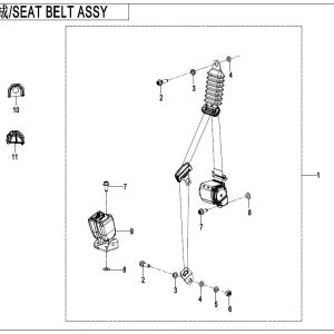 F34-3 SEAT BELT ASSY(BACK SEAT)