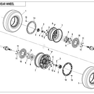 F11-B REAR WHEEL(WITH LOCK RING)