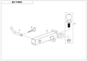 F40-B TOWBAR(PIN SHAFT CONNECTION )