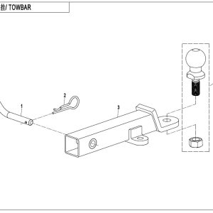 F40-B TOWBAR(PIN SHAFT CONNECTION )