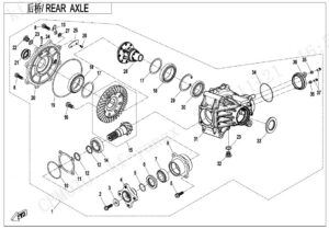 F33-A-V2 REAR AXLE(WITHOUT DIFFERENTIAL)