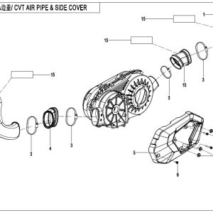 F00 CVT AIR PIPE@^SIDE COVER