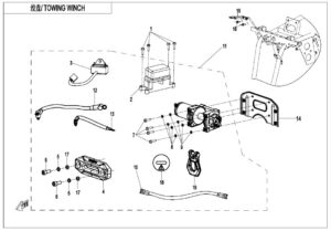 F15-2-B-V4 TOWING WINCH(NYLON ROPE, ALUMINUM HOLDER)