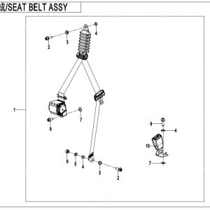 F34-2-B SEAT BELT ASSY(PASSENGERS_FOR TWO SEATS)
