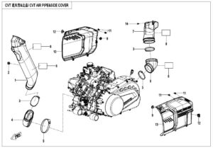 F00-2-V1 CVT AIR PIPE@^SIDE COVER
