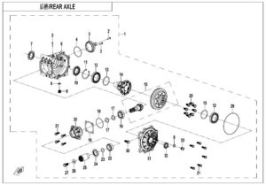 F33-A REAR AXLE(NO DIFFERENTIAL)
