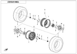 F11-B REAR WHEEL(STEEL)