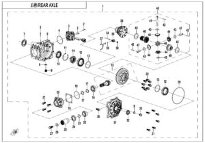 F33-B REAR AXLE(WITH DIFFERENTIAL)