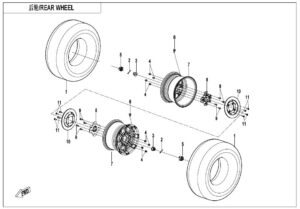 F11-A REAR WHEEL(ALUMIN)