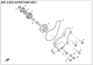 E08 WATER PUMP ASSY