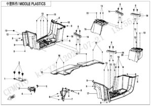 F04-3 MIDDLE PLASTICS(WITH GEARSHIFT LOCK)