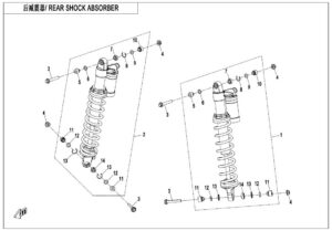 F06-2-C REAR SHOCK ABSORBER(GAS,ABS)