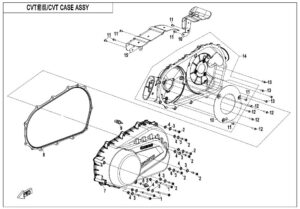 E01-3-V2 CVT CASE ASSY