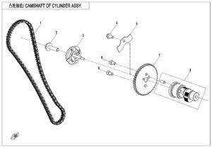 E02-4 CAMSHAFT OF CYLINDER ASSY.