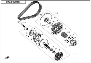 E05-B-V3 CLUTCH @^ CVT ASSY.(FOR EU167 ONLY)